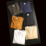 高克重棉质！ODM设计公司订单 秋季男士纯色长袖T恤带口袋卫衣