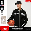 杰克琼斯冬季上衣nba篮，网队联名毛呢宽松棒球，服夹克外套男装