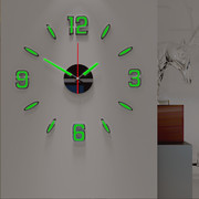 夜光diy挂钟客厅钟表简约静音，创意工艺时钟，家用装饰亚克力贴壁钟