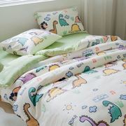 纯棉儿童卡通床单四件套1.5m床1.2米被套床笠全棉床上用品公主风