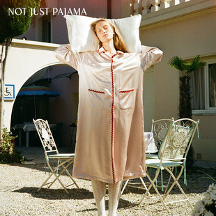 Not Just Pajama 漂浮冬眠系列22姆米真丝睡袍女冬加绒情侣款晨袍