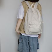 日本无印双肩包休闲(包休闲)简约防水电脑包男女中学生书包帆布背包潮