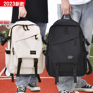 双肩包男士(包男士)潮流，韩版大容量日系旅行背包，小学初中高中大学生书包女