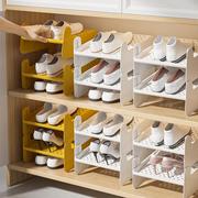 鞋子收纳神器省空间鞋柜塑料，分层鞋盒简易放鞋收纳盒放鞋架子鞋架
