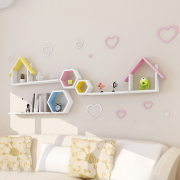 儿童房卧室墙壁装饰创意墙上置物架客厅墙面壁挂隔板幼儿园搁板