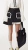 KIMS BY CSDK设计师品牌甜酷风不对称黑色白色贴袋短款裤裙