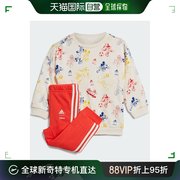 日本直邮adidas × Disney 儿童米奇老鼠圆领套装 运动服上衣+小
