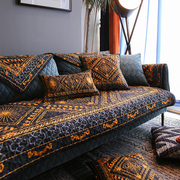 枕西湖北欧简约现代美式轻奢风新中式高档沙发垫套罩防滑四季通用