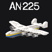 国产小颗粒积木moc兼容乐高an-225迷你运输机模型拼装玩具