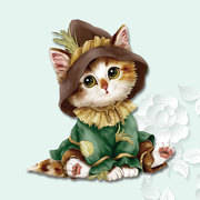 卡通可爱小猫咪柯氏热转印衣服，包包烫画装饰印花图案贴纸烫画