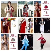 出租藏族苗回服装女藏袍穿搭西藏旅游少数民族风拍照舞蹈演出