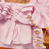 rom2温柔风小仙女紫色 复古方领宫廷风 泡泡袖显瘦雪纺衫娃娃衫