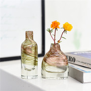 时尚创意简约现代迷你彩色，玻璃花瓶水培，花器民宿样板间桌面装饰品