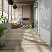 木纹砖300x600阳台北欧简约外墙砖地砖庭院花园瓷砖仿实木地板砖