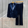 迪歌缇23C-23118商场专卖2024春时尚丽人女装金丝绒西服两件套裤