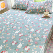 纯棉床单单件夏季花卉100全棉，加厚被单枕套，三件套3宿舍单人一米五