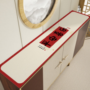 电视柜盖垫新中式高级长条茶几垫防水免洗鞋柜桌垫中国风隔热台布