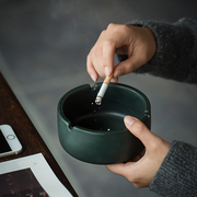 窑变陶瓷日式烟灰缸创意办公室，客厅茶几现代简约个性家用防风定制