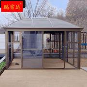 户外铝合金可移动温室别墅庭院，组装木屋小房子露台楼顶帐篷凉亭