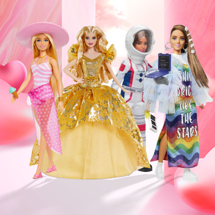 芭比节日惊喜娃娃玩具，套装礼盒新潮系列女孩换装衣服祝福公主收藏