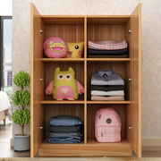 儿童衣柜收纳柜宝宝卧室储物柜，简易木质小孩衣橱婴儿家用挂式矮柜