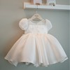 儿童公主裙洋气甜美女，宝婴儿纱裙小花，童白色婚纱女童周岁礼服