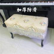 钢琴凳罩琴凳子套双人凳罩田园布艺梳妆凳罩单人升降凳罩坐凳垫罩
