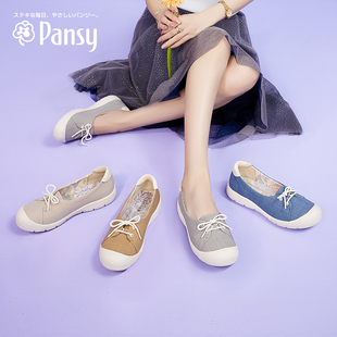 pansy日本品牌妈妈鞋单鞋软底，舒适春季拇指外翻女鞋百搭一脚蹬