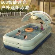 家用自动充气游泳池家庭婴儿童，游泳桶可折叠家庭大型户外成人