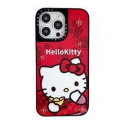 CASETI 新年hellokitty猫 袜子小新 磁吸镜面15Pro防摔iPhone14Promax手机壳13网红可爱12高级11保护套