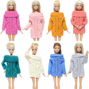 芭娃娃衣服比30cm娃娃，毛衣外套针织大衣上衣，羊毛衫悠闲网红高领
