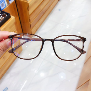 素颜黑框近视眼镜架女韩版超轻可配镜片tr90眼镜框，男圆脸潮显瘦