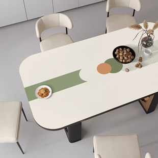 餐桌桌垫防水防油防烫隔热垫轻奢，高级感皮革桌布现代简约茶几桌垫