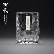日式冰棱水杯创意透明玻璃杯，耐热茶杯个性威士忌，洋酒杯家用喝水杯