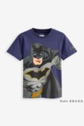  NEXT儿童短袖T恤 2024夏季男童蓝色蝙蝠侠纯棉半袖衫 3-16歲