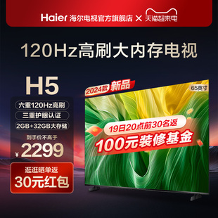 海尔H5 65英寸120Hz高刷屏护眼液晶家用电视机智能网络彩电75