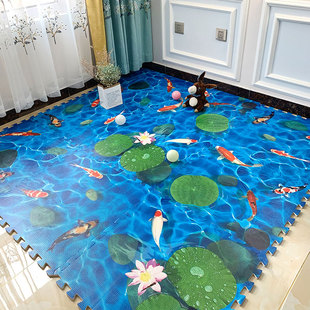 3d立体地毯卧室拼图地垫，家用客厅爬行垫加厚拼接泡沫，地板垫60×60