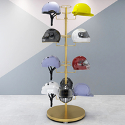 新摩托头盔安全帽架展示架落地车间工地摆放帽托家用旋转收纳帽品