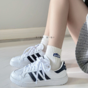 adidas阿迪达斯三叶草teamcourt男女经典运动板鞋小白鞋eg9734