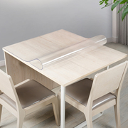 餐桌桌垫轻奢高级感透明pvc软玻璃桌布防油，防水水晶板隔热保护垫
