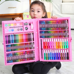 86件套绘画套装水彩笔套装画笔儿童彩色笔幼儿园可水洗小学生美术