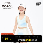 凉感速干套装littlemoco童装，夏装女童扎染，短款背心裙裤长裤运动