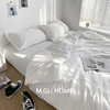 白色床单单件水洗棉纯色简约被套，被罩枕套2件套1.5米宿舍单人被单