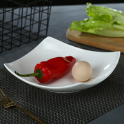 景德镇陶瓷盘子创意方餐盘纯白色骨瓷菜盘沙拉盘家用深盘汤盘碟子