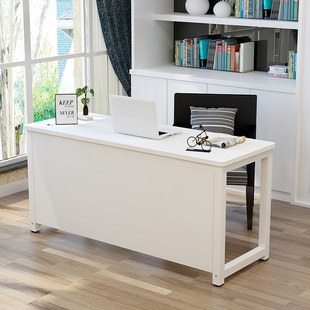 简约现代电脑桌家用台式书桌，组装长条桌，前台接待挡板桌简易办公桌
