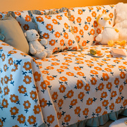 纯棉沙发盖布巾田园风，沙发垫四季通用全包万能套罩全棉防猫抓防水