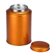 橙沐东加厚金色不锈钢茶叶罐茶叶，桶烤漆小号，大号茶罐茶桶密封罐10
