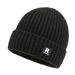 秋冬季男士韩版保暖针织帽户，外加绒防寒套头帽青年毛线帽子