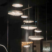 米兰 餐厅水晶吊灯后现代设计师意式客厅卧室北欧轻奢飞碟水晶灯