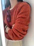 市舶司 杂色编织羊毛衫 韩国女装冬装轻奢慵懒加厚毛衣女